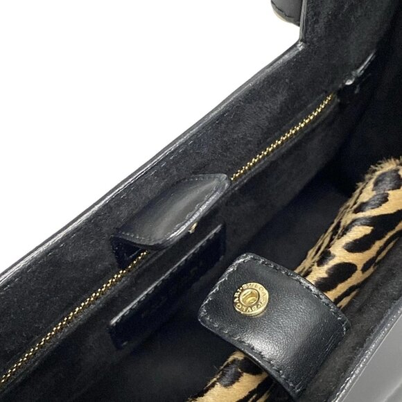 Auth BVLGARI Serpenti Scaglie Black Light Brown Multi Leather Unborn Calf - Picture 10 of 16